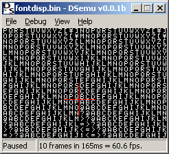 Screenshot of fontdisp