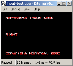Screenshot of input-test