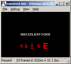 Screenshot of oamtest